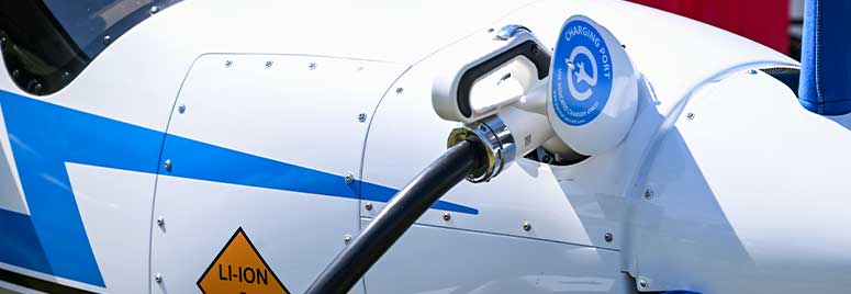 Charging Pipistrel aircraft